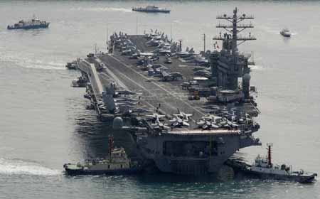 臺媒稱美軍航母艦隊(duì)擬在臺海周邊游弋至5月底