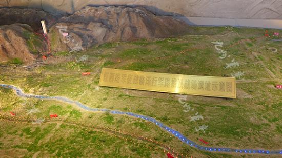 紅西路軍行軍路線及戰(zhàn)場遺址示意圖